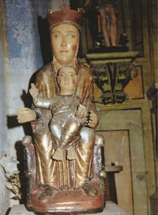 photo de la statue de la 
                                                      vierge romane à l'enfant